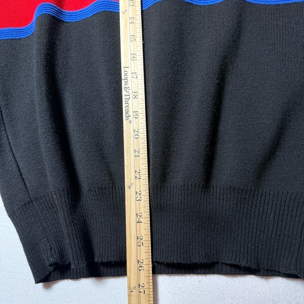 Vintage Meister Wool Ski Sweater Blue Red Black Size Men’s large - Picture 5 of 6